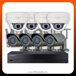 PAKET WISENET ANALOG 4MP FIXED 8CH